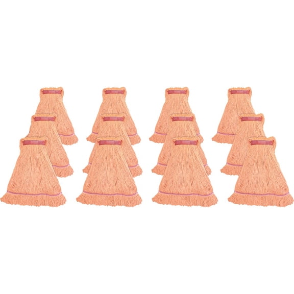 Genuine Joe, GJOLOR1BCT, Narrow Band Large Mophead, 12 / Carton, Orange