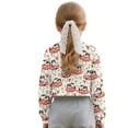 thumbnail image 2 of COEQINE Girls Athleisure Crop Top, Long Sleeve Crewneck Sweatshirt for Fall, Sporty Casual Streetwear Pullover Loose Fit Age 13-14, Cat Mushroom Heart, 2 of 7