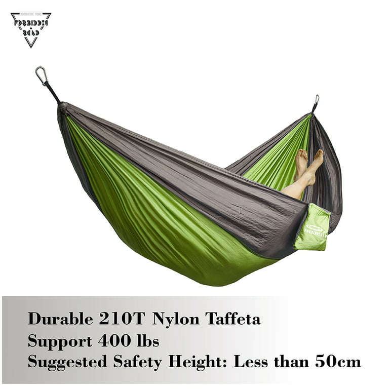 Forbidden Road Hammock Single Double Camping Lightweight Portable Hammock  for Outdoor Hiking Travel Backpacking - Nylon Hammock Swing - Support 