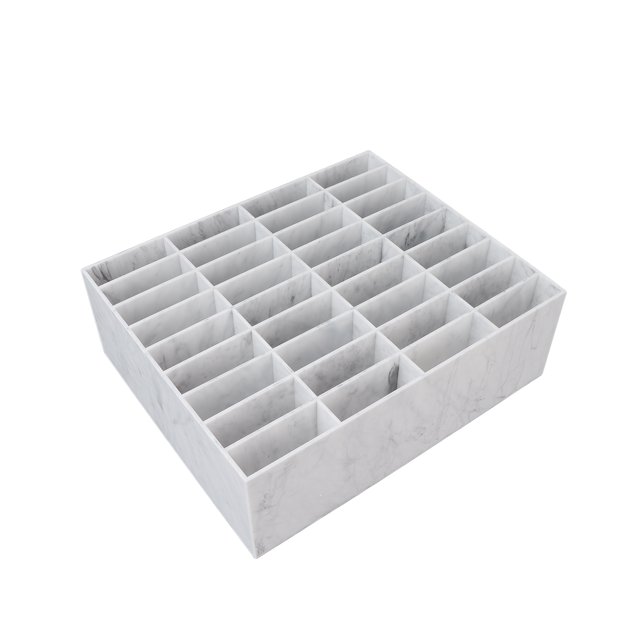 Organizador De Cosméticos De Maquillaje, Caja De Almacenamiento De Maquillaje Acrílica Antideslizante Blanca, Almacenamiento De Pestañas De Gran Capacidad Para Tienda De