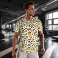 thumbnail image 3 of Wukai Cute Bee Print Men's Short-Sleeved Mesh T-Shirt,Quick-Dry Short Sleeve Workout T-Shirt-Small, 3 of 8