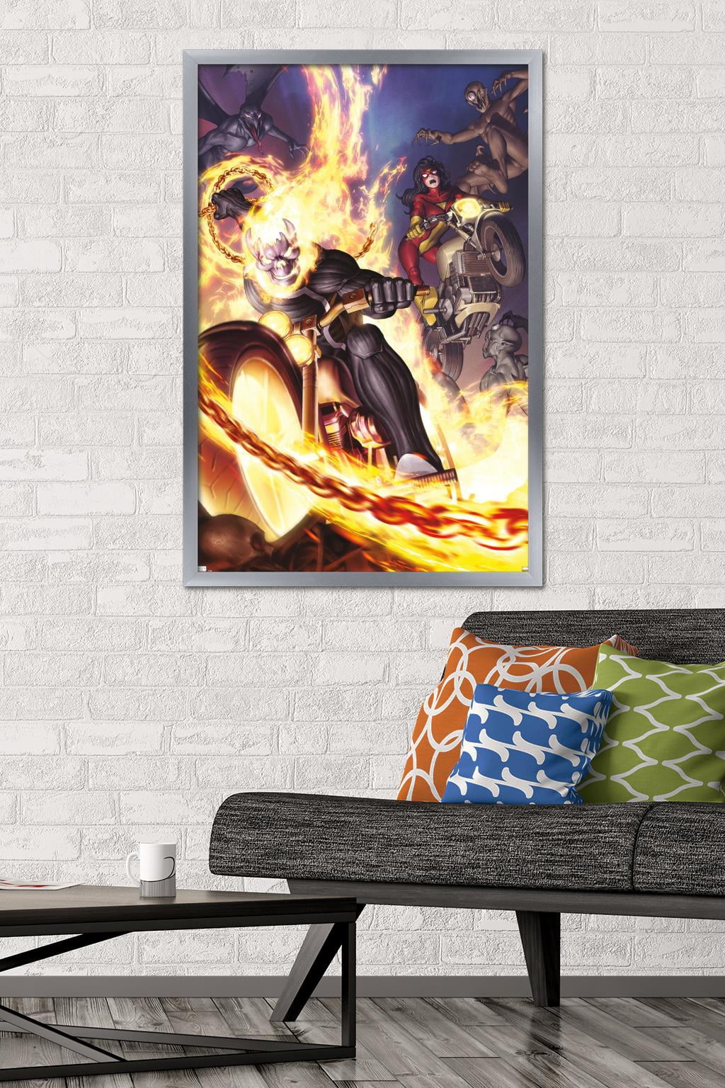 Marvel Comics - Spider Woman - Ghost Rider #6 Wall Poster, 22.375" x 34", Framed