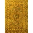 thumbnail image 1 of Ahgly Company Machine Washable Indoor Rectangle Persian Yellow Traditional Area Rugs, 7' x 9', 1 of 4