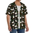 thumbnail image 2 of Fotbe funny Goose Print Short Sleeve Button Down Shirts for Men Casual Summer Beach Wrinkle Free Shirt-Large, 2 of 5
