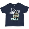 thumbnail image 3 of Inktastic Im Only Here for the Cake with Cake Slice Illustration Boys Toddler T-Shirt, 3 of 5