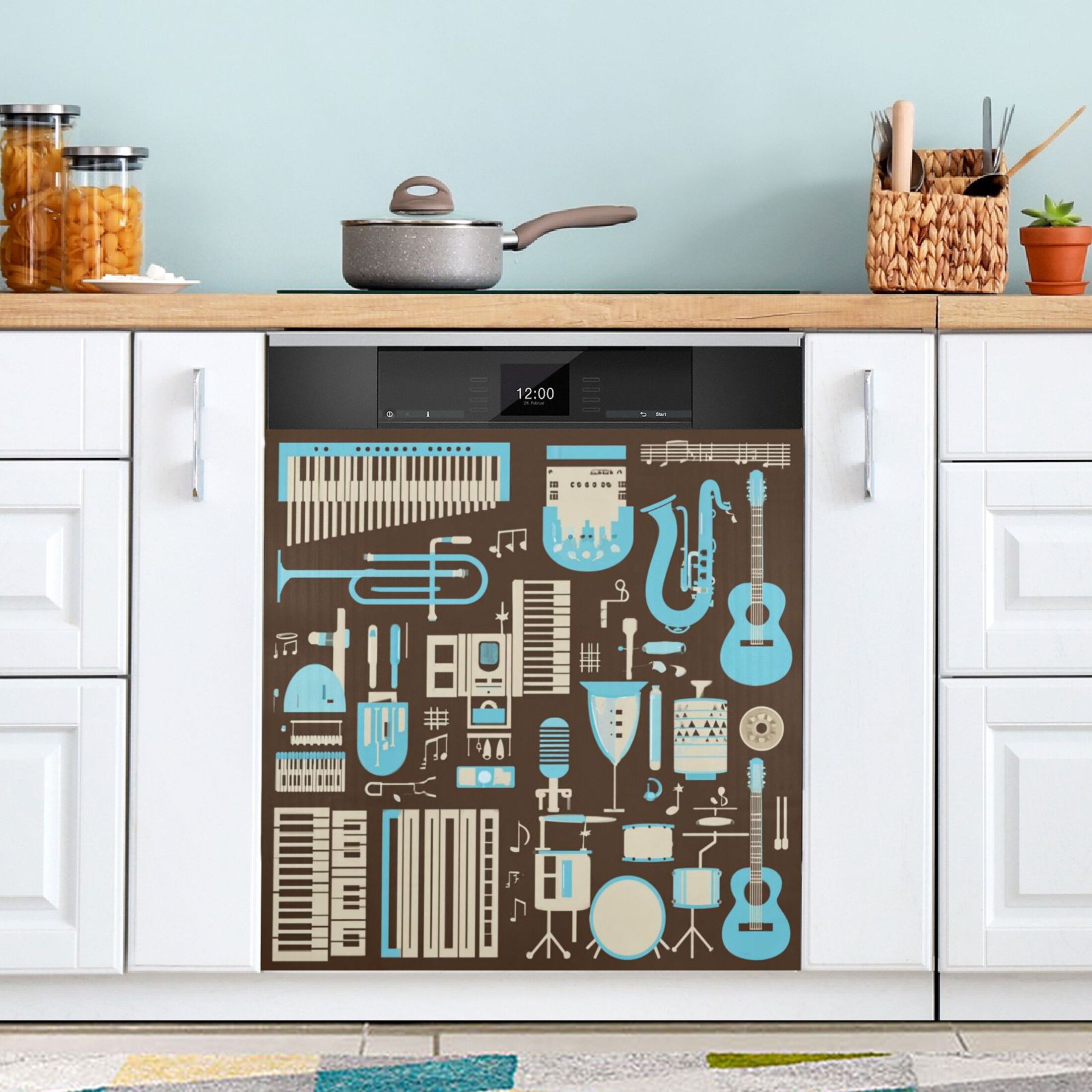 IAUYY Magnetic decorative sticker - 23x26 Inch PVC Refrigerator Decorative Cover, Removable DIY Art for Kitchen Appliances Abstract Pattern Arrangement