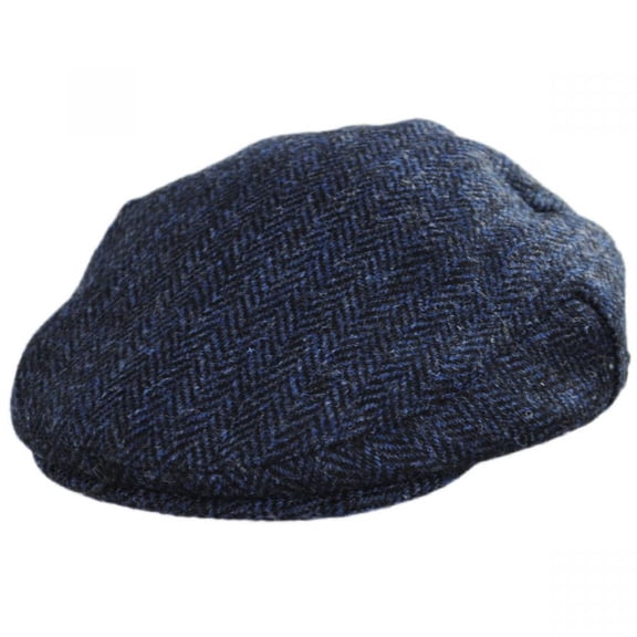 Ardmore Harris Tweed Wool Ivy Cap - S  - Blue