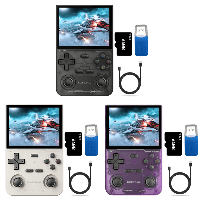Consola Videojuegos Portátil Retro K36 Pantalla IPS 3 5 Pulgadas 16000 Juegos (64G)