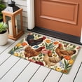 thumbnail image 4 of Farmhouse Front Door Rugs 2x3 ft Watercolor Hen Chicken Spring Flowers Farm Butterfly Small Rug for Entryway Non Slip Washable Bathroom Door Mat Absorbent Floor Mat for Indoor Entrance, 4 of 9