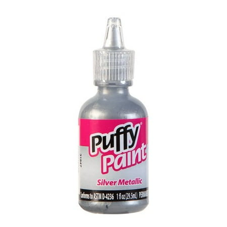 puffy 1 ounce fabric paint metallic silver walmart com