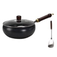 thumbnail image 1 of Klonfd Cookware Combination 9.5/10.2/11in Uncoated Pure Skillet With Lid Multifunctional Non Stick Wok With Lid High Frying Pan For Cooking, 1 of 3