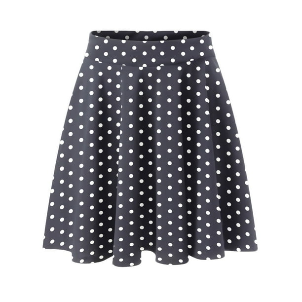 Minifalda clásica con cintura elástica para mujer: falda elegante y casual de corte A, 95 % poliéster, tallas reales, para todas las estaciones - S-XXL