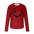 thumbnail image 4 of SnZhen Mens Shirts Fashionable Men's Printed Top With Long Sleeved Round Neck And Smiling Face Printed Top/shirt, 4 of 4