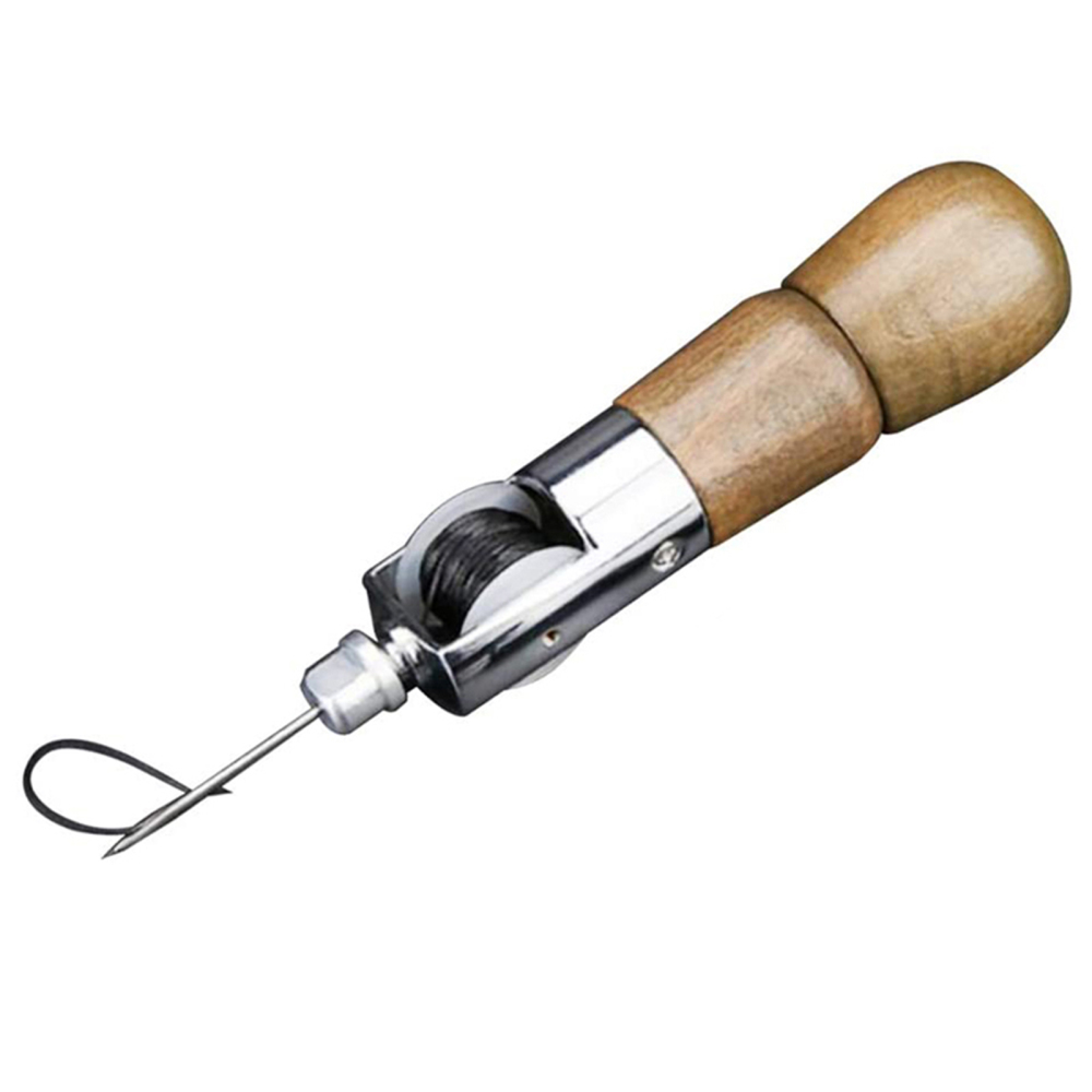 Wood Handle Leather Sewing Awl Kit,Hand Stitcher Professional Handmade