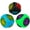 Full Set - All 3 Balls, variant on Dog Dental Lighted TPR Translucent Diamond Balls 3 inch Small to Medium Canines (1 Ball Random Color (Discounted))
