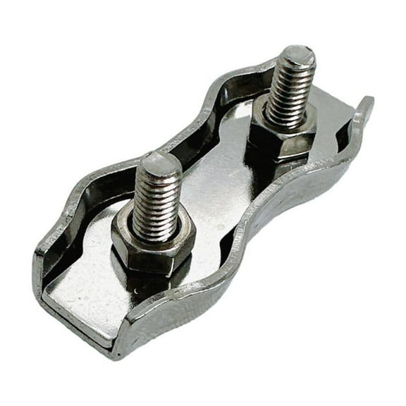 Stainless Steel T304 Duplex 2-Post Cable Wire Clamp,Wire Rope Clip Cable Clamp 1/4"
