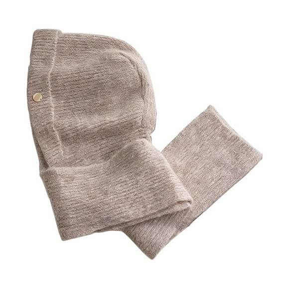 Cagoule en Laine pour le Ski et la Chaleur Hivernale Bonnet Réglable Foulard et Capuche Design Tout-en-un