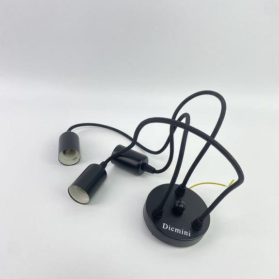 Dicmini Chandeliers,Plug in Hanging Light Kit, Industrial Pendant Lighting Fixture, E26 E27 Retro Hanging Lights with Plug in Cord, 19.69 FT Cord with On/Off Switch Hanging Lamp Fixture