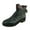 Green Ankle Boots, variant on Women's Ankle Boots Chain Decor Pointed Toe Chunky Heel Cowboy Boots Western Style Mid Calf Boots Black 39