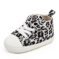 thumbnail image 6 of Shenmeida 1Pair Baby Girls Boys Leopard Print Soft Sneakers Soft Sole High-Top Ankle Infant for Daily Wear, 6 of 8