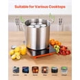 thumbnail image 5 of 21 QT Canning Pot with Rack and Lid, Stainless Steel Waterbath Canner with Dual Handle and Glass Lid, Compatible with All Cooktops: Induction, Gas, Electric, Glass, Ceramic, Halogen, 5 of 6