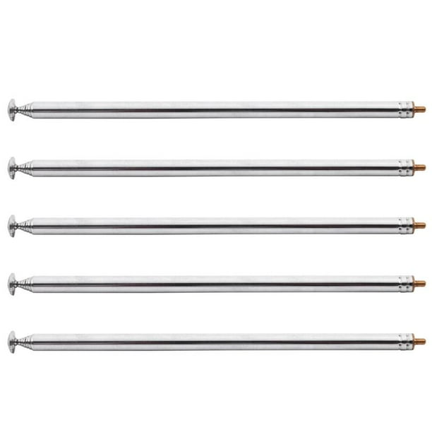 5PC 98cm 38.5 Pulgada 7 Secciones Reemplazo de Antena Telescopica para FM Radio TV