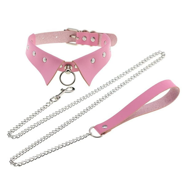 Punk Collar Choker Traction Collar Chain Choker Necklace for Prom