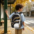 thumbnail image 6 of Black and Gold Marble Pattern 17" School Backpacks for Teens,Waterproof Oxford Fabric,S-Shape Padded Straps for School,Travel,Hiking,Camping, 6 of 6