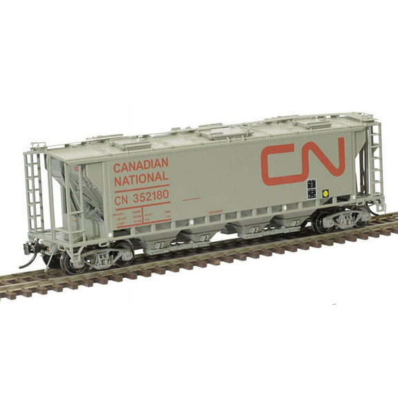 Atlas HO Scale Slab-Side Covered Hopper Canadian National/CN #352180 (6-Hatch)