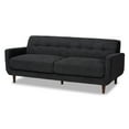 thumbnail image 2 of Baxton Studio Allister Mid-Century Modern Dark Grey Fabric Upholstered Sofa, 2 of 9