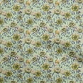 thumbnail image 1 of oneOone Rayon Mint Green Fabric Florals Craft Projects Decor Fabric Printed By The Yard 56 Inch Wide, 1 of 4