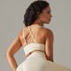 thumbnail image 1 of Ropa de yoga de cuatro piezas con alta elasticidad y espalda de belleza de color sólido, sujetador deportivo para correr, pantalones de yoga y fitness para mujer, 1 of 6