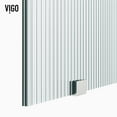 thumbnail image 3 of VIGO Elan 56 to 60 in. W x 66 in. H Sliding Frameless Tub Door in Stainless Steel with 3/8 in. (10mm) Fluted Glass, 3 of 14