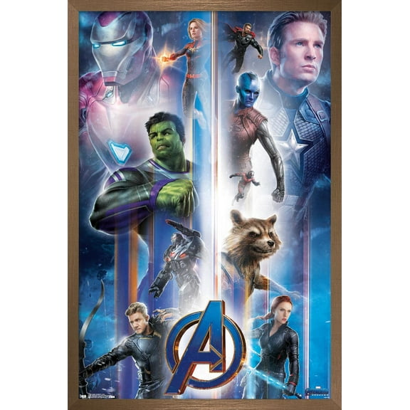 Marvel Cinematic Universe - Avengers - Endgame - Iconic Wall Poster, 22.375" x 34", Framed
