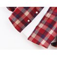 thumbnail image 5 of Gibobby blusas de vestir Niños formal Camisas de niños pequeños para bebés, camisas occidentales con botones, traje de Navidad para niños, camisas a cuadros de búfalo para niñ(Rojo, 5-6 Años), 5 of 5