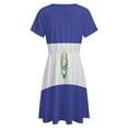 thumbnail image 5 of El Salvador Flags Short Sleeve Dress Women Summer Evening Dresses Ladies Sundress, 5 of 7