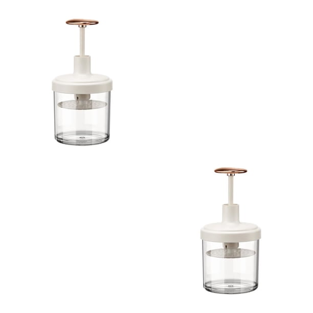 Toystoory Espuma de burbujas de presión para limpieza facial, fabricante de espuma de crema desmontable, taza de espuma para principiantes Blanco 2Conjunto