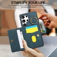 thumbnail image 4 of PU Leather Kickstand Case for Samsung Galaxy S23 Ultra, Credit Card Slots & Adjustable Crossbody Strap, Support Magnetic Car Mount, Drop Protective & Elegant Phone Cover for S23 Ultra, Blue, 4 of 9