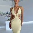 thumbnail image 2 of Women's Cut Out Hollow Out Tie Back Cami Dress, Sexy Backless Halter Neck Dress for Party Club Dating Wear, Birthday Dresses, Sundress, Vacation Dresses, 2 of 7