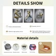 thumbnail image 3 of Modern Bedroom Wall Art Set of 3-3D Metal Effect Couple Canvas Paintings Wall Decor, Abstract Figure Statue Art Prints for Living Room Home Decor - 12x16in Framed, 3 of 6