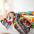 thumbnail image 4 of Homewish Fire Truck Firefighter Bedding Comforter Set,Construction Vehicles Twin Comforter Sets,Orange Cyan Red Bedding Set For Boys Kids,Ultra Soft Home Decor,2-Piece, 4 of 8