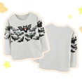 thumbnail image 2 of Aocisk Sweat à Capuche Imprimé Chauve-Souris Halloween pour Garçons Mode Automne Col Rond pour Enfants Gris 3-4 Ans, 2 of 8