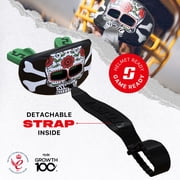 SafeJawz Lip Guard, Football Mouth Guard with Detachable Strap, Adults and Junior (Black Fangz)