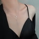 thumbnail image 2 of Collar de lujo brillar estilo frío ligero con Diseño de nicho cadena de clavícula femenina, 2 of 5