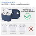 thumbnail image 2 of Funda protectora de silicona Brujula AirPods 4, color azul oscuro, 2 of 6