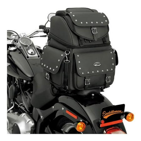 Saddlemen BR3400EX/S Combination Backrest/Seat/Sissy Bar Bag With Studs