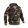 thumbnail image 3 of Rothco Thermal Lined Hooded Sweatshirt - Woodland Camo, Large, 3 of 5