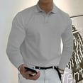 thumbnail image 5 of Men's Long Sleeve Casual Solid Golf Polo Shirt 11 Colors, 5 of 12