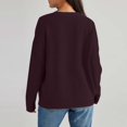thumbnail image 4 of Ediodpoh Women’s Solid Color Cardigan Sweaters for Women Autumn Winter Versatile Buttons Knit Sweater Red S, 4 of 5