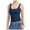 Navy, variant on HUANBAI Women's Square Neck Tank Top Sleeveless Double Lined Basic Tops Sharp Collection Summer Sleeveless Tanks